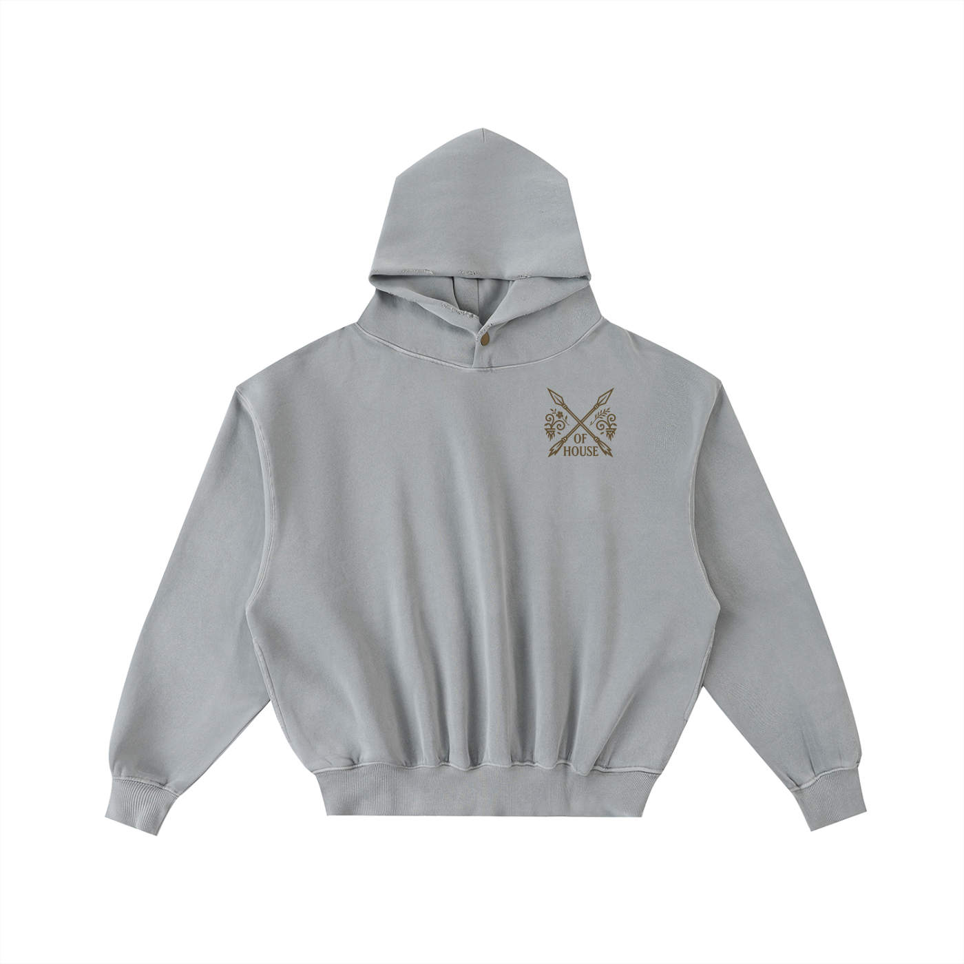 Frayed Enzyme Washed Fleece Hoodie